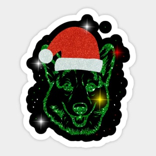 Christmas Santa Corgi Sticker